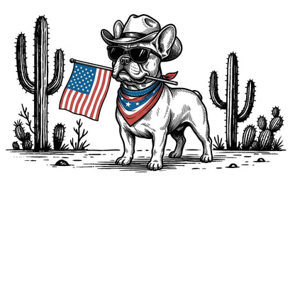 Comfort Colors® Patriotic Western Cowboy Dog Shirt – 4th of July USA Flag Dog Lover Tee