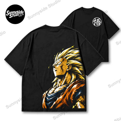 "GAZE" Series Anime 90s Graphic Tee – Retro Anime US Regular Fit Streetwear T-Shirt