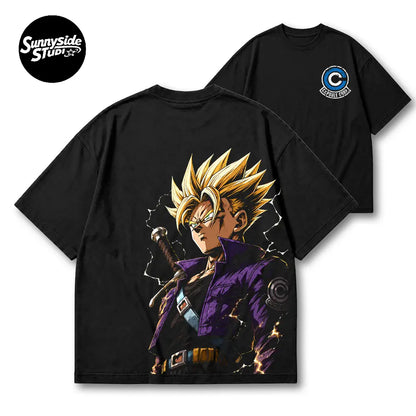 Anime 90s Graphic Tee – Retro Streetwear Oversized T-Shirt for Men